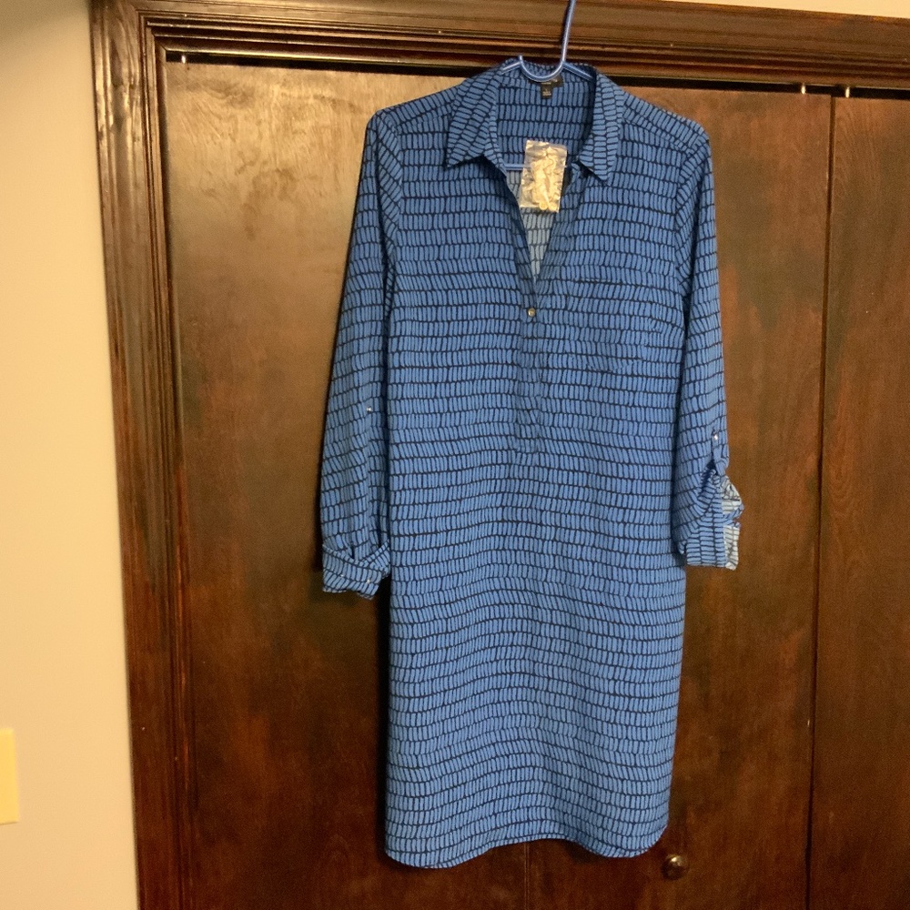 Belted shirt dress